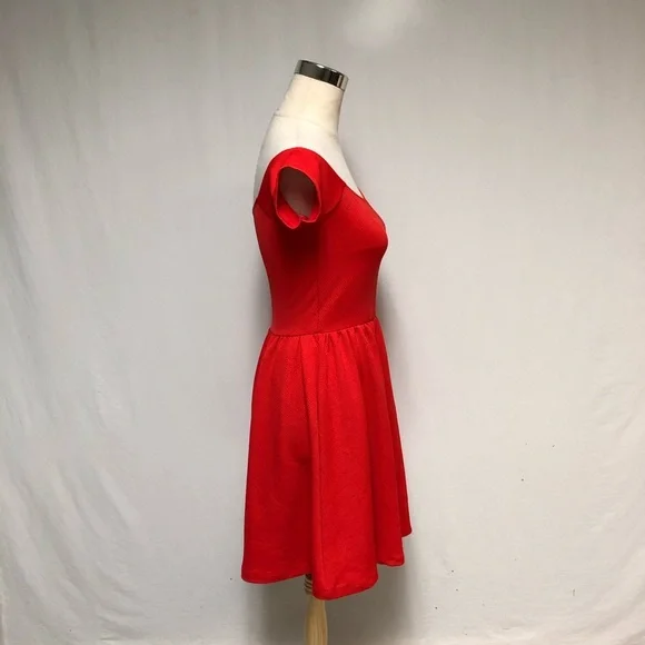 ASOS Off The Shoulder Mini Skater Dress - Picture 4 of 7